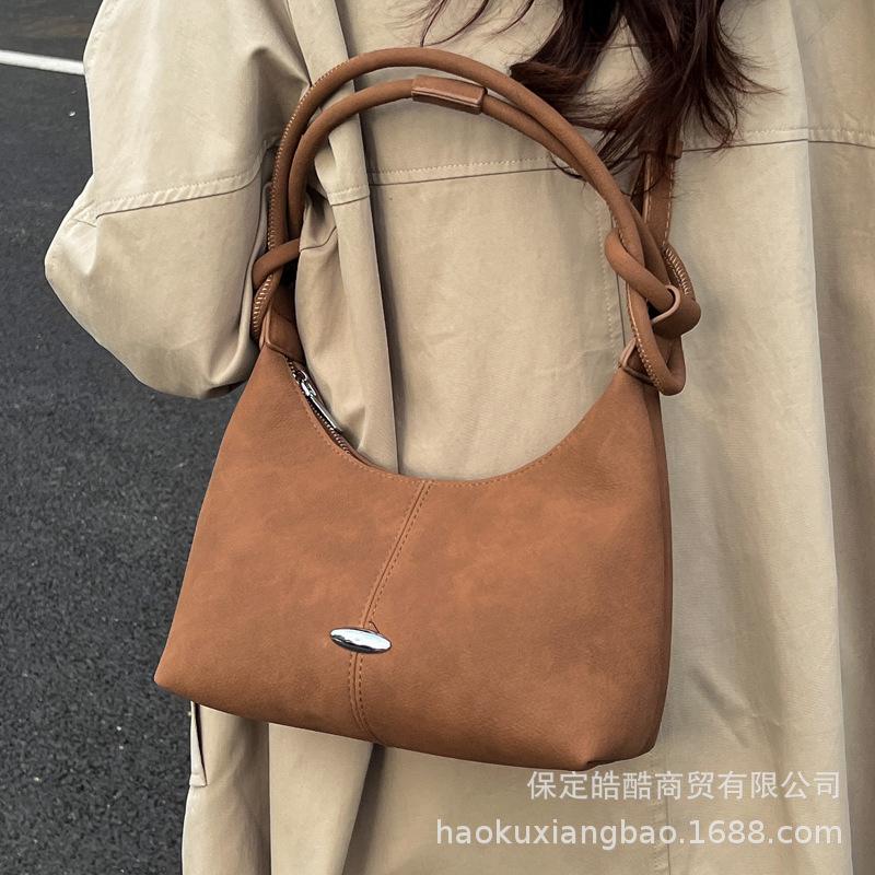 Высококлассная нишевая сумка женская осенне-зимняя ретро 2025 новая модная на плечо сумка-мессенджер популярная портативная сумка-пельмень