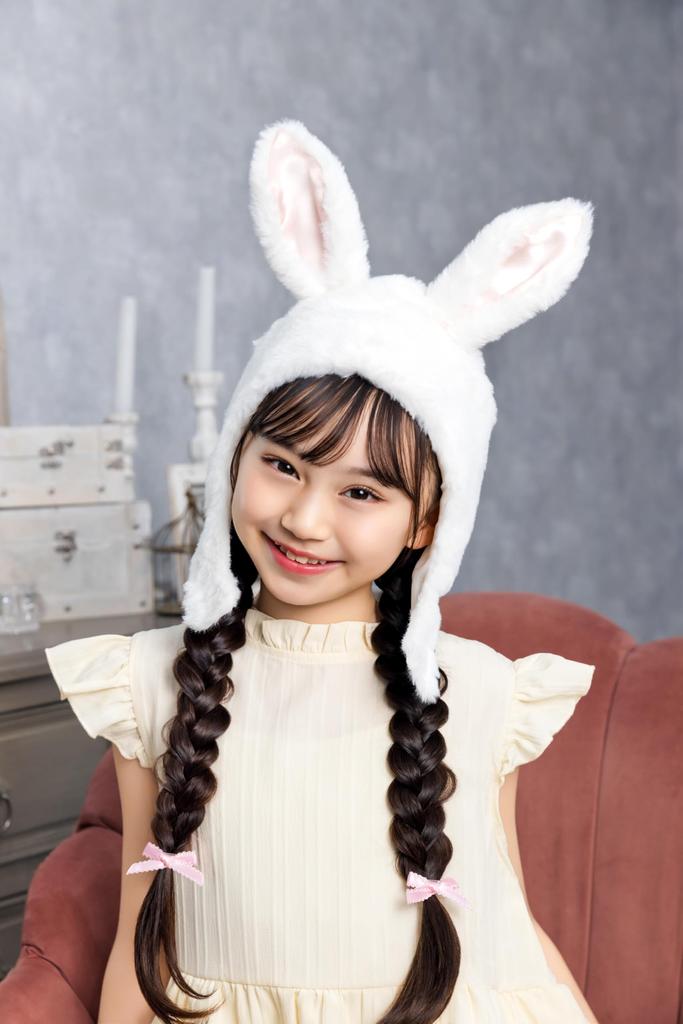 Clearstone Cosplay Halloween Fluffy White Headgear, Bunny, Kids,