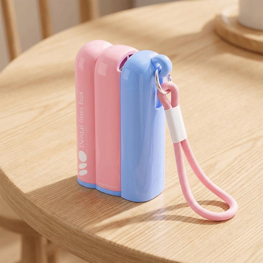 Dustproof Floss Stick Storage Box Press-on Floss Dispenser Automatic Pop Dental Floss Box Hotel