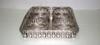 Square German Silver Tray with Four Bowls | Square Decorative Tray | Best Gift for Décor (Set of 5) Size:10x10" | Size Bowl: 4x4"