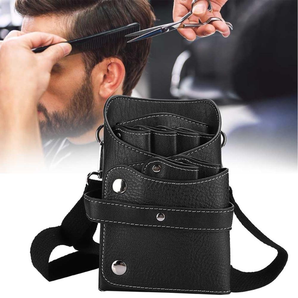Adjustable Strap Hairdressing Tool Storage Bag Multi-Compartment Scissors Holder Case For Barbers