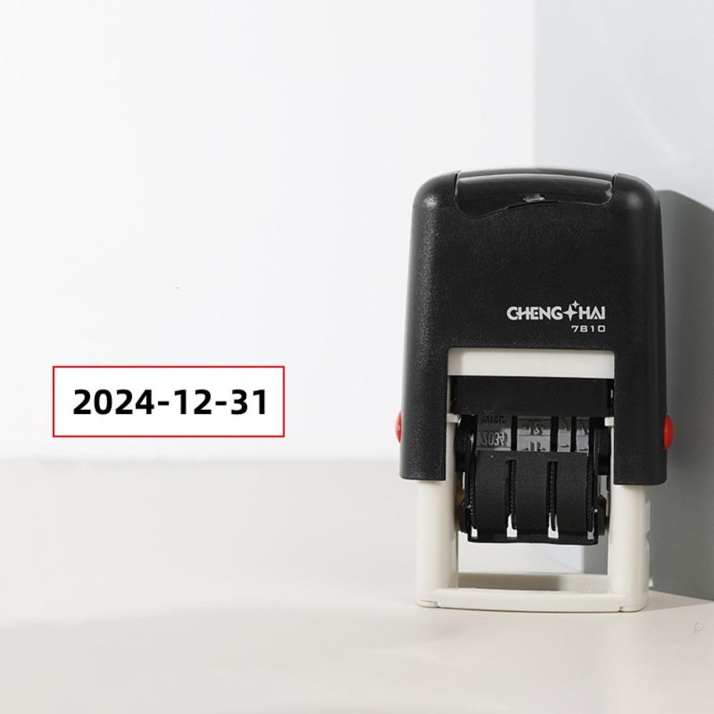 Handle Account Self-Inking Stamps English Version Date Wheel Stamp Date Stamps DIY Painting
