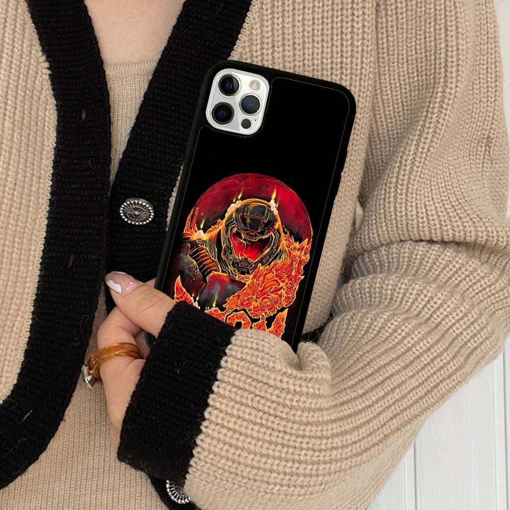 Игровой чехол D-DoomS E-Eternal для IPhone 17 Pro 16 Plus 16 Pro Max 15 14 13 12 11 Задняя крышка из ПК+ТПУ