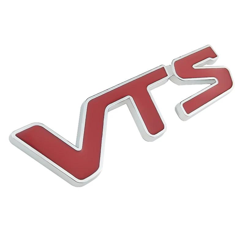 Металлический 3D значок-эмблема V T S VTS для автомобиля, 3D логотип-наклейка для Citroen C2 C3 C4 Quatre Saxo Xsara Jimny 1.6 16v VTR, красно-серебристый цвет