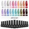PHOENIXY/20pcs Gel Nail Kit UV Nail Polish Gel Varnishes 5ml for Manicure Requires Cured Base and Top Coat Complete Nail Set