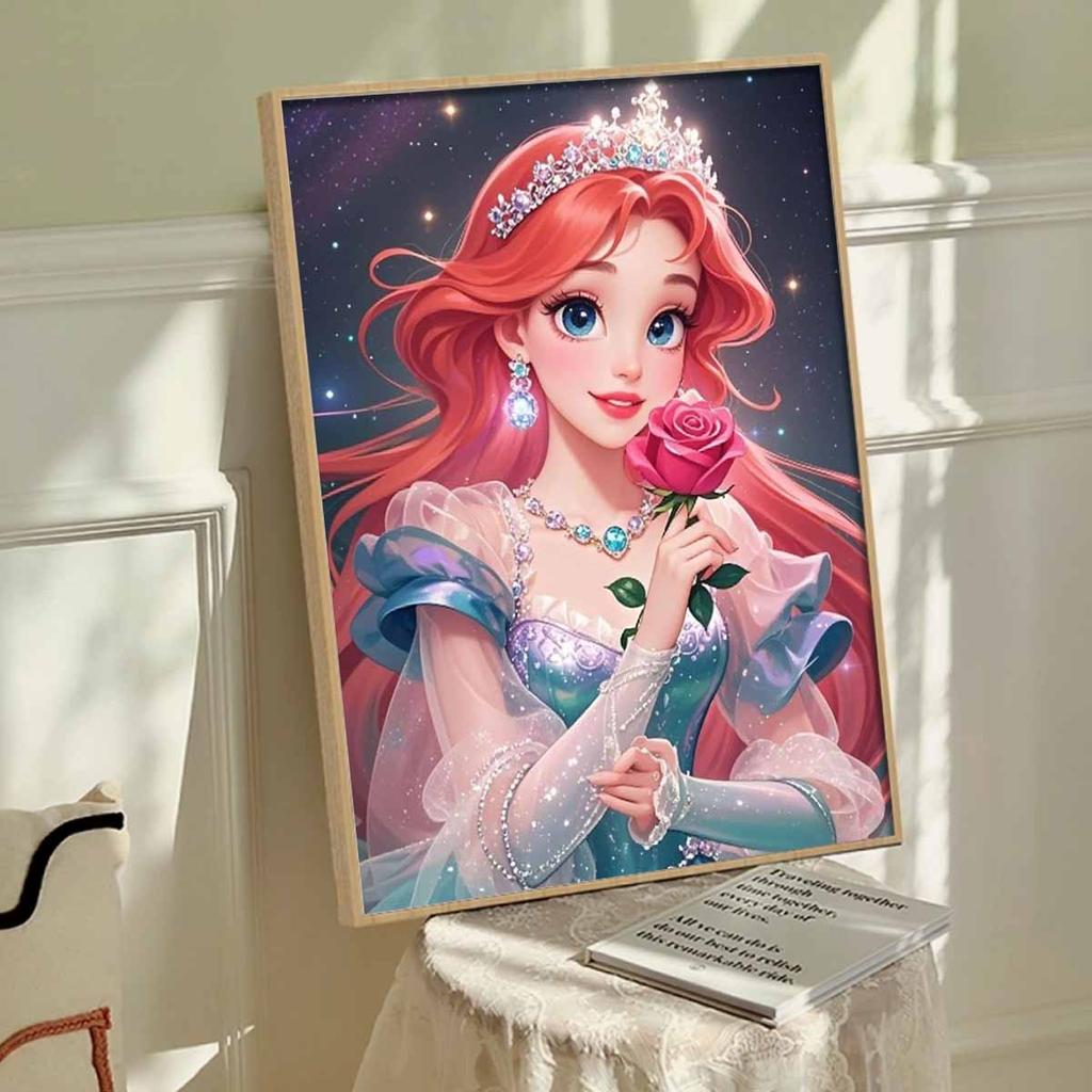 Алмазная живопись своими руками Нет принцесс-русалок или цветов Набор для вышивания крестом Мозаичное искусство Алмазная живопись Полный круглый алмаз Домашнее украшение