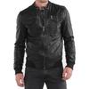SkinOutfit Men's Genuine Lambskin Black Leather Jacket Stylish Motorcycle Bomber Biker Outerwear MJ 154
