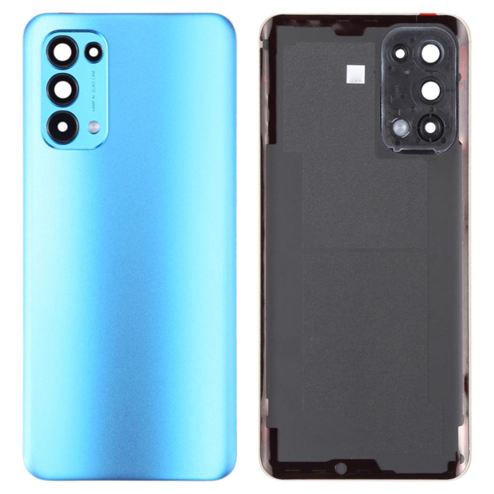 Для Oppo Reno5 4G/5G Задняя крышка аккумуляторного отсека с крышкой объектива камеры, запасная часть