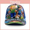 Minecraft Kids Pattern Sun Protection Cap With Round Top For Casual Summer
