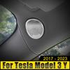 Для Tesla Model 3 Y 2017 2018 2019 2020 2021 2022 2023 Нержавеющая автомобильная передняя лампа для чтения Аудио твитер динамик крышка отделка наклейка