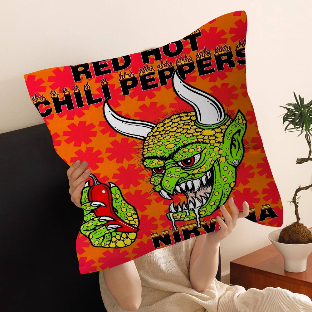 Полоса R-Red Hot C-Chili Peppers Персонализированная Наволочка Детская Спальня Декор для Дикой Вечеринки Наволочка Подарок на День Рождения Ребенка