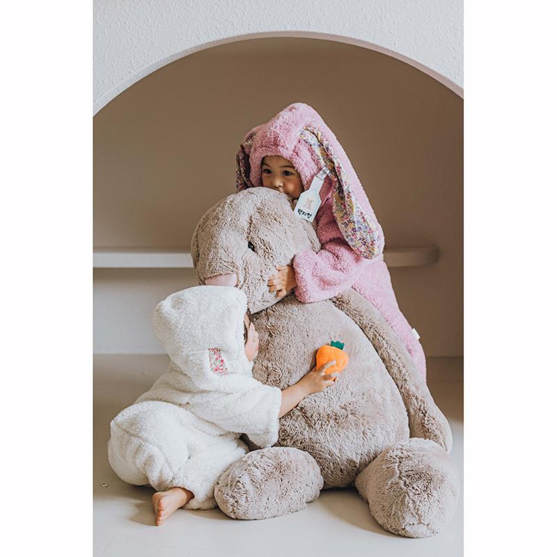 Spring Baby Girls Boys Rabbit Romper Jumpsuit Hooded Pajamas Boys Homewear Outfits Baby