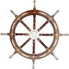 Wood Ship Steering Wheel Pirate Rustic Captain Ship Wheel Nautical Wheel Brass Anchor Ships Steering Wheel