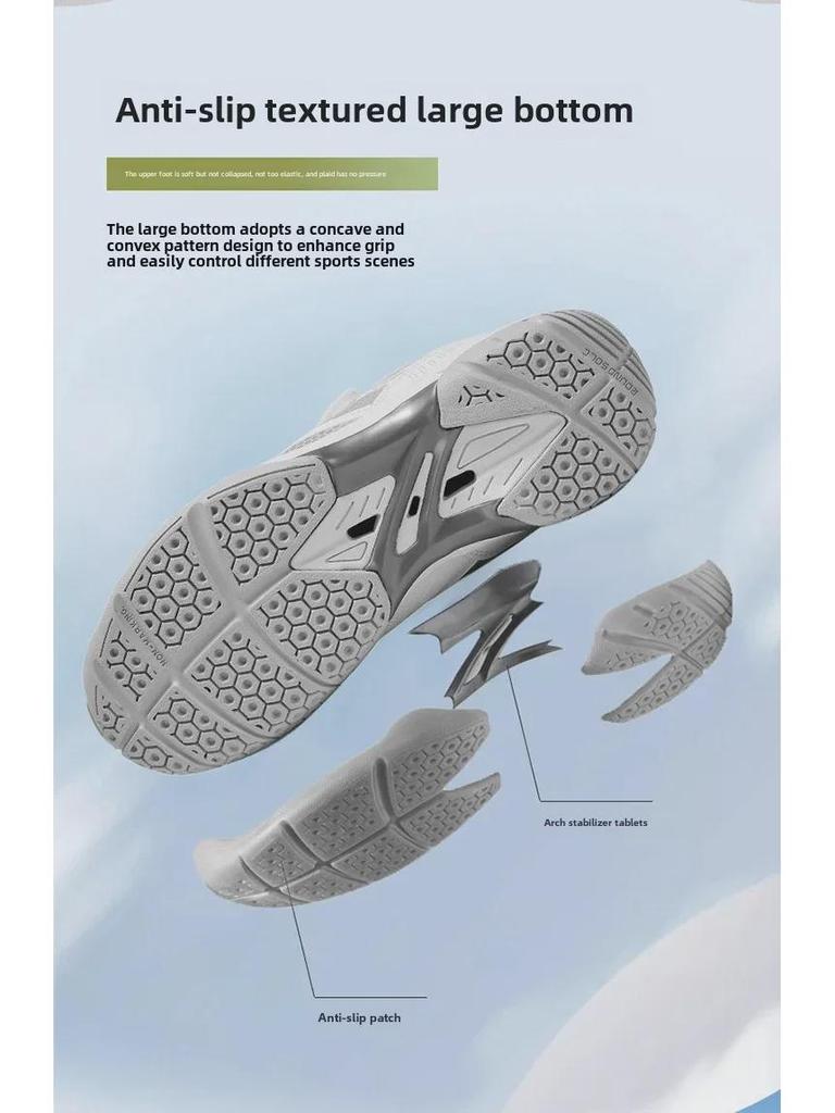 Unisex Tennis & Badminton Shoes with Tendon Sole - Casual All-Season Footwear
