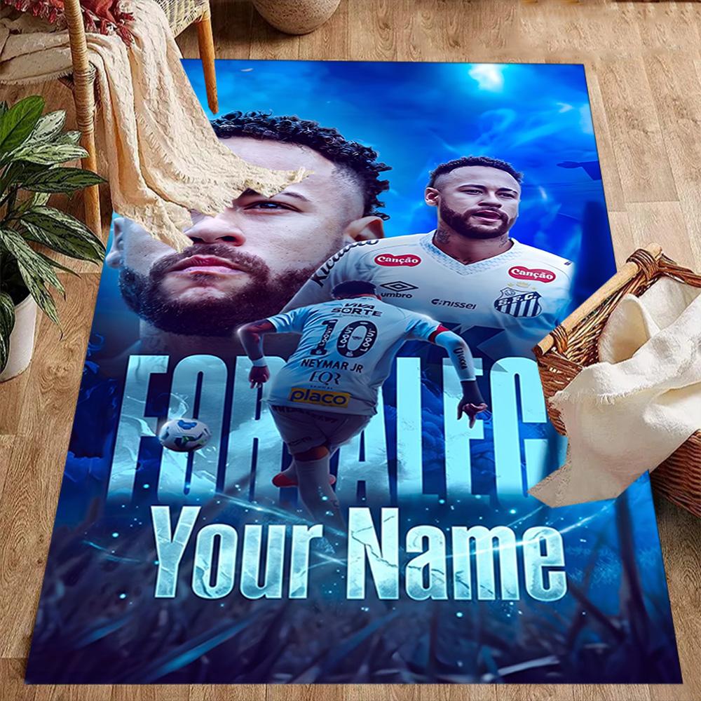 Football Legend Poster Customize Text Area Rug Perfect for Foyer Playrooms Game Room Decorate room Antislip Carpet Decorate Offices