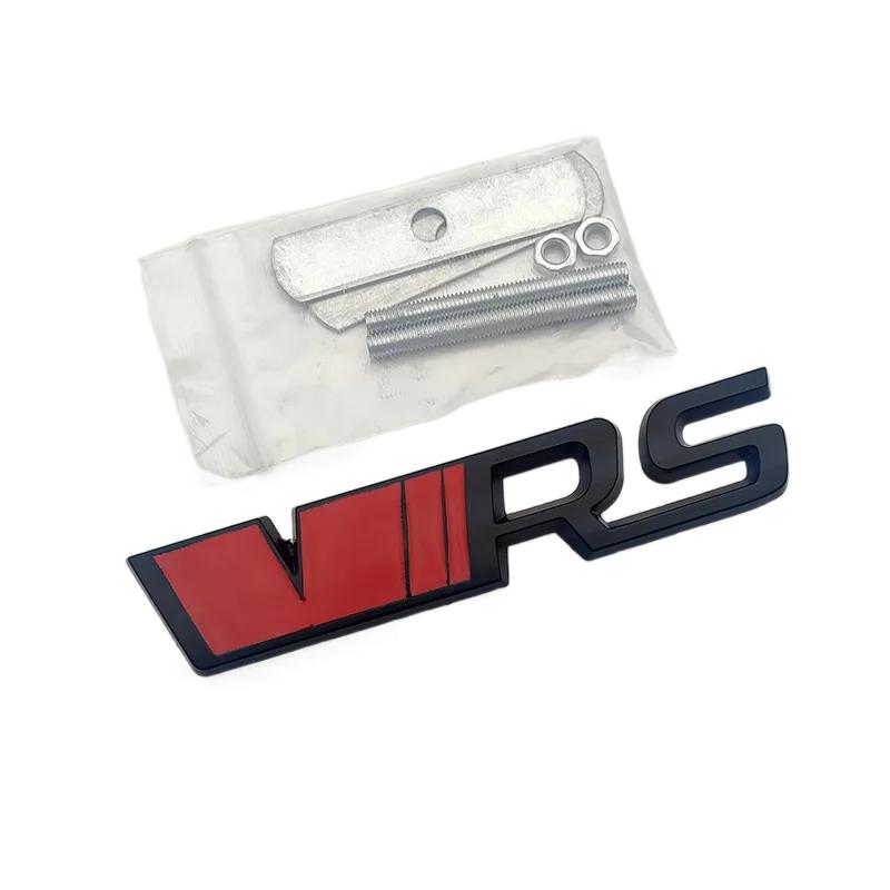 AHUQ1 3D Metal Silver Black VRS Logo Emblem Car Mudguard Badge Trunk Decal for Skoda Fabia Kodiaq MK2 MK3 A7 A5 Sticker