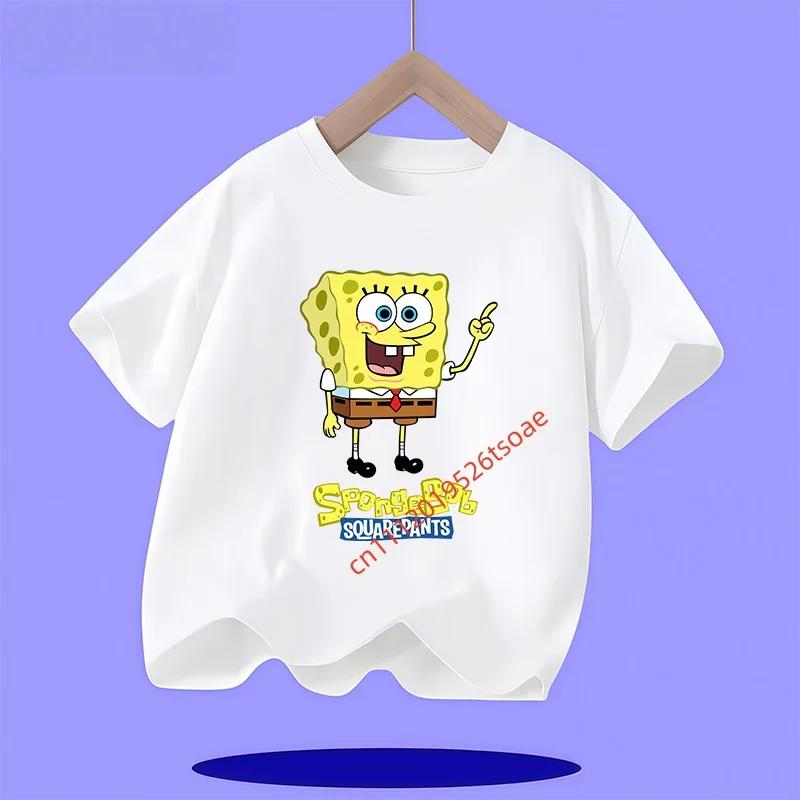 New SpongeBob SquarePants Childrens TShirt Casual Daily Comfortable Breathable for Boys and Girls