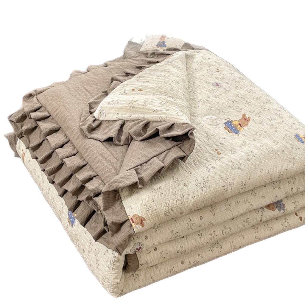 Princess Wind Class A Cotton Double Yarn Xia Liang Quilt, Machine Washable Lace Lace Student Dormitory Air Conditioning Quilt 4