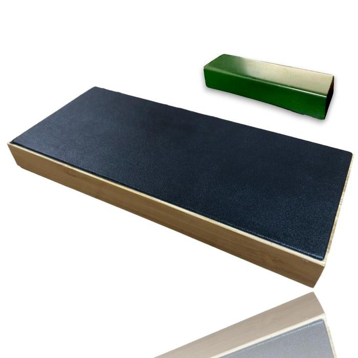 Archetype Whetstone Knife Sharpening Blue Stick Set, Leather Knife Polishing Compound, Mirror Finish, Metal Polish, Black