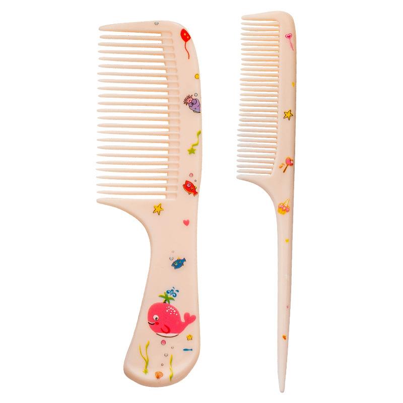 Cartoon Animal Baby Child Comb Girl One Year Old 2 Years Old Hairdressing Comb Fine Tooth Pointed Tail 2 Comb Set