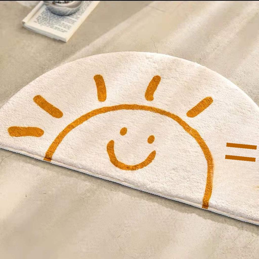 Cartoon Imitation Cashmere Absorbent Non-Slip Mat for Bathroom and Bedroom