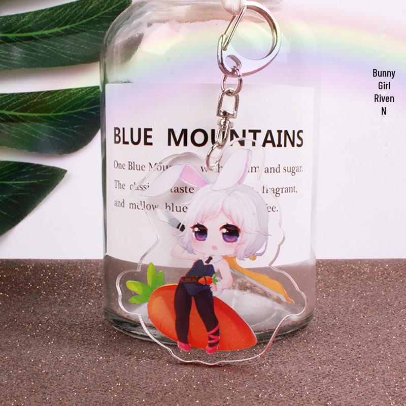 Аниме акриловый двухслойный сэндвич-подвесной брелок - Lualu Blind Monk Yasuo Comic Exhibition Accessories