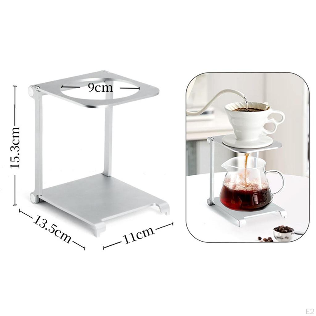 Складной алюминиевый держатель для ручного заваривания кофе, подставка для кофеварки, маленькая, сплав, портативная, большая
