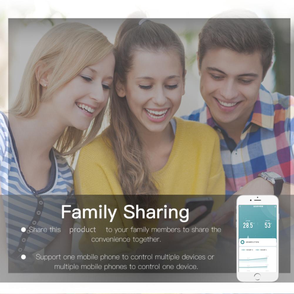 Умный датчик температуры и влажности Tuya Wi-Fi, приложение для внутреннего гигрометра, удаленный монитор, работает с Alexa Google Home