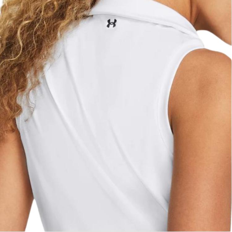 Under Armour Ua Empower однотонное платье-поло без рукавов женские платья белые 1382818-100