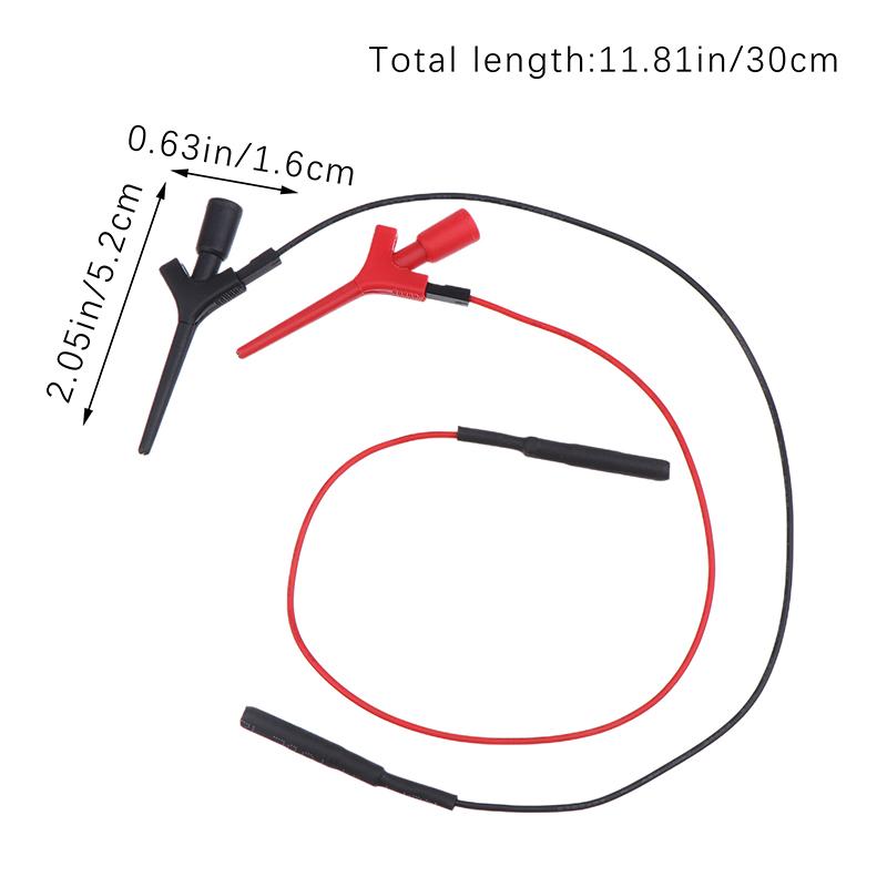 1 комплект SMD Ic Test Hook Clip Test Probter Внутренняя пружина Силиконовый кабель Тестовые провода мультиметра Кабель 2 мм гнездо Ic Test Clip
