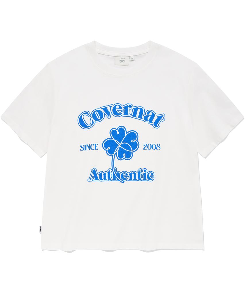 COVERNAT WOMAN Arch Clover Heart T-Shirt White