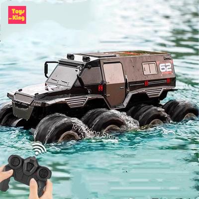Jjrc Радиоуправляемая амфибия, трюковая машина, 8WD, высокоскоростная гоночная, режим воды, беспроводная ручка, наборы игрушек для детей, дистанционное управление, внедорожный, альпинистский транспорт