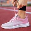 Women Casual Shoes Fashion Breathable Walking Mesh Lace Up Flat Shoes Sneakers Women 2024 Tenis Feminino Pink Black White