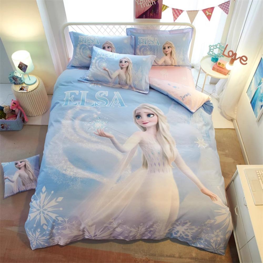 Мультяшный мотив Снежной королевы, Постельные комплекты из микрофибры, Детский пододеяльник для подростков и взрослых, Пододеяльник с мотивом принцессы