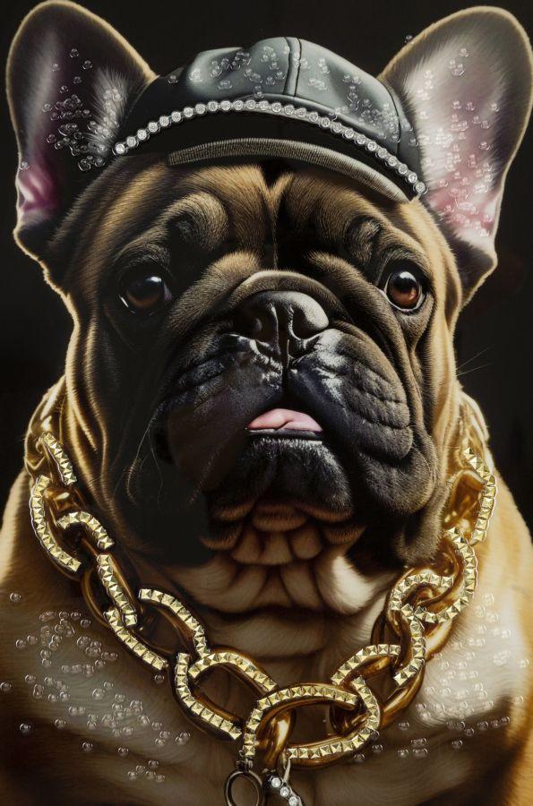 Лакированная настенная картина с рамой Bully с рамой см 62X4X82