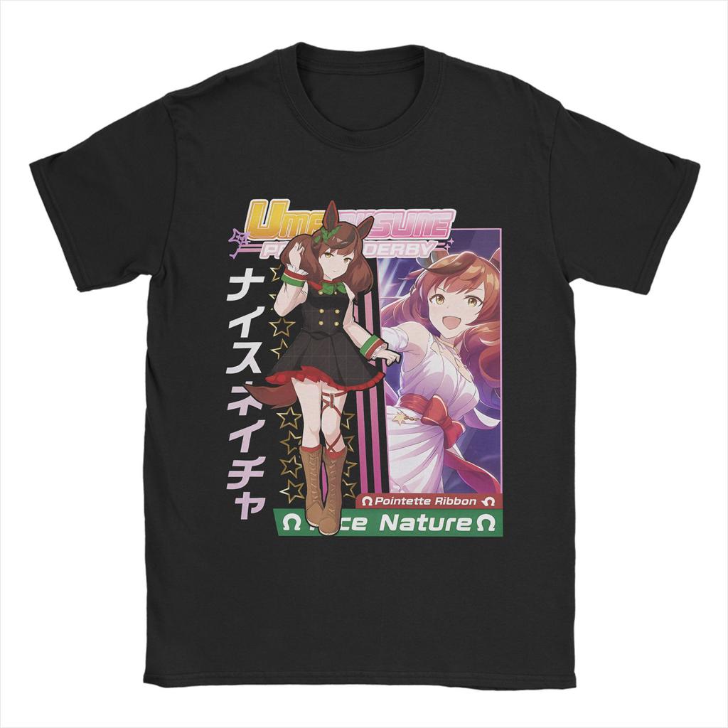 Umamsusme Pretty Derby Anime T-Shirt Men  Vintage Cotton Tee Shirt Crew Neck Short Sleeve T Shirt New Arrival Clothing