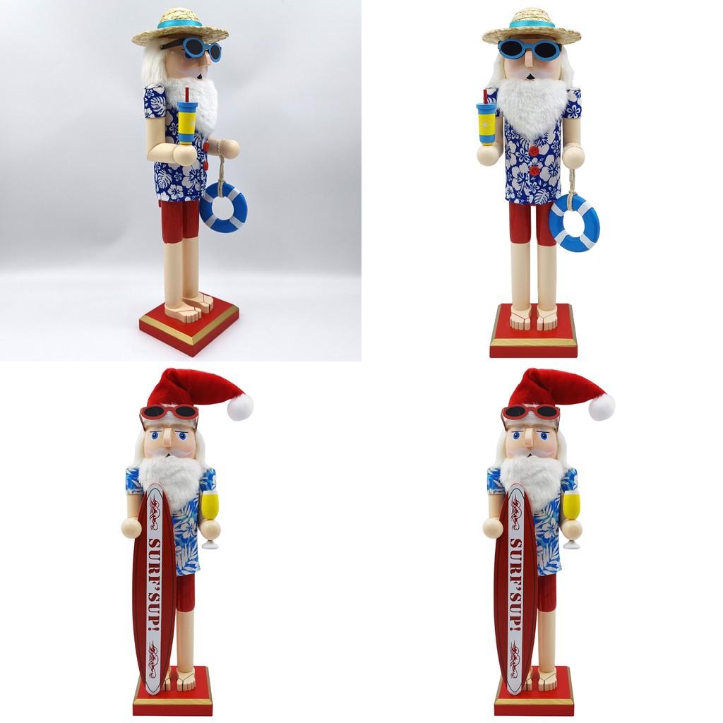 Unique Hawaiian Wooden Nutcracker Santa For Gift Giving And Home Dcor Enhancements