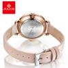 Thin CZ Julius Lady Women's Watch Japan Quartz Fashion Hours Bracelet Real Leather Girl's Gift Box