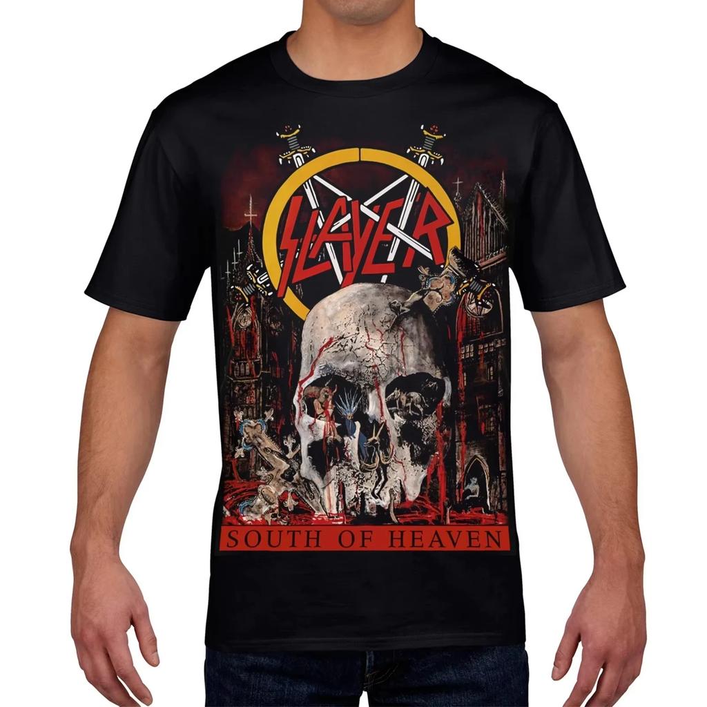 2025 Супер Убийца Черная Футболка К югу от Рая Трэш-метал Принт Хлопок Мужская Женская Топ Футболка Уличная одежда Хип-хоп