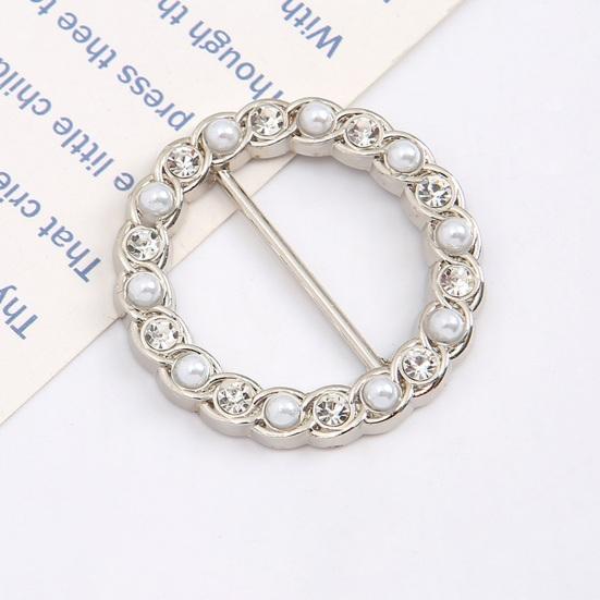 4 шт., угловые завязанные пуговицы в форме круга, искусственный жемчуг, стразы, украшение для шарфа, кольцо