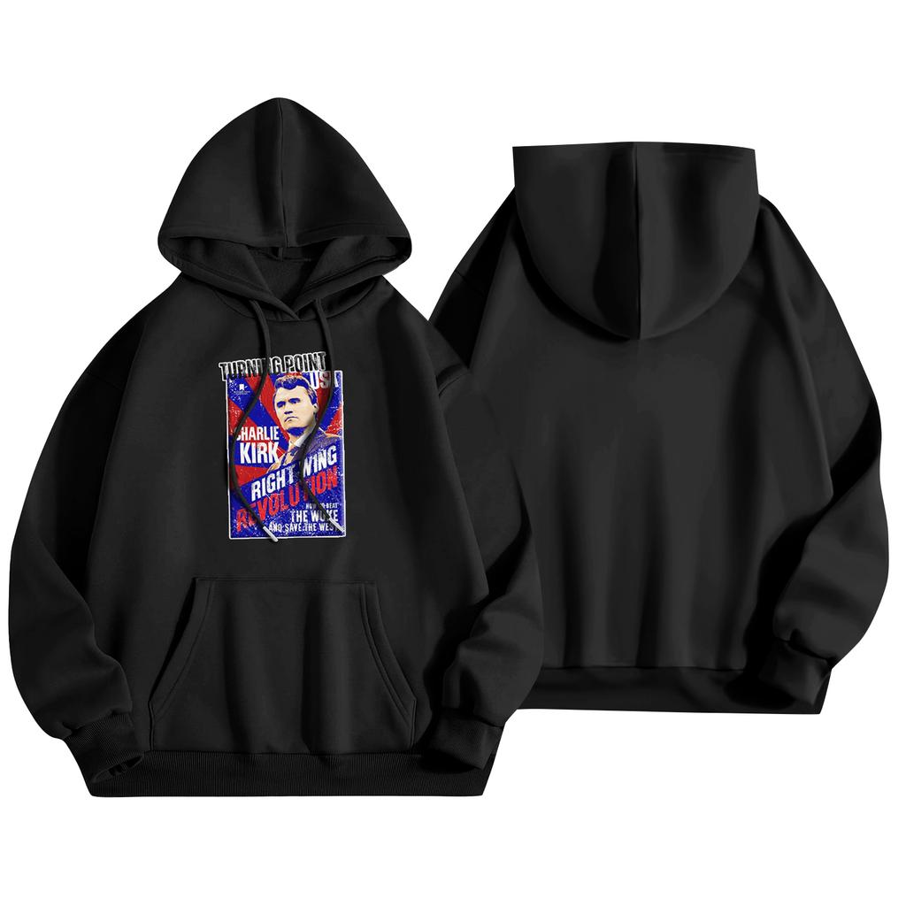 Unisex Fashion Lightweight Long Sleeve Pullover With Pockets Print Hoodie