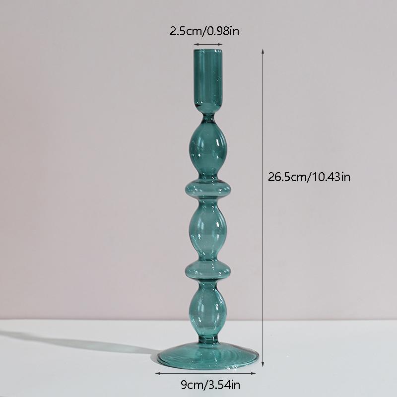 1 шт. Стеклянный подсвечник Ваза для цветов Домашний декор Стеклянный подсвечник Скандинавская ваза для цветов Поделки Винтажный романтический подсвечник