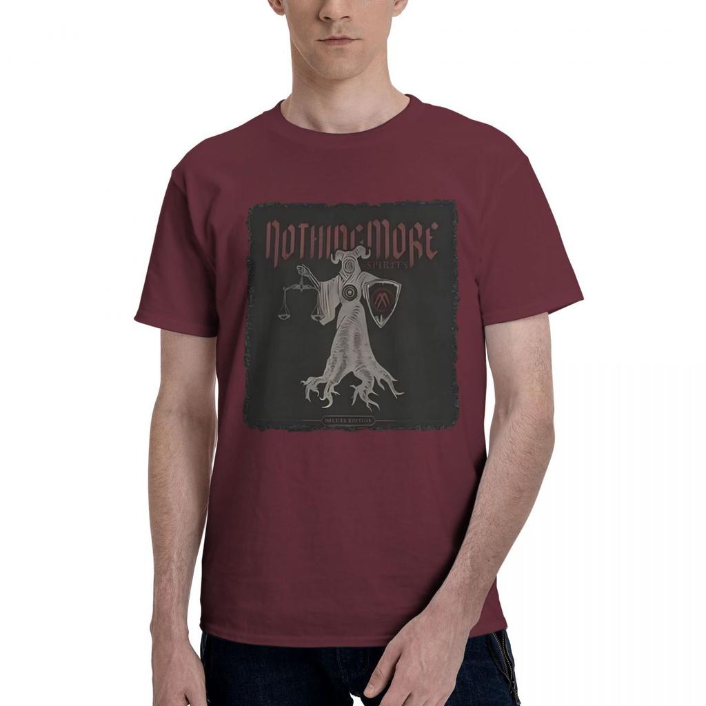 NOTHING MORE Band 100 Cotton Casual Breathable Confortable Men Top Football Shirts 2025 Mens Wear