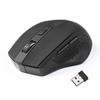 E-Supply Wireless Mouse, Quiet, 2.4G, Ergonomic, Blue LED, 5 Buttons, DPI Switch, 10001600, Medium, Black (EZ4-MAW154BK)