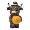1/2Pcs Highland Cow Ornament Window Sill Cow Ornament Halloween Party Resin Decor Indoor Outdoor Decoration 1/2