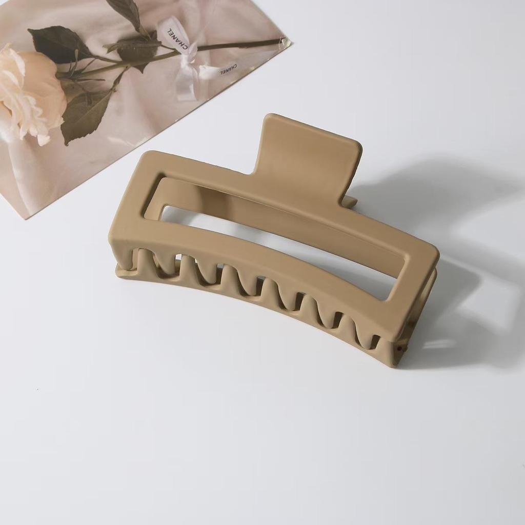 8.5CM x 10.5CM Rectangular Matte PS Hair Clip - Simple Shark Hair Accessory