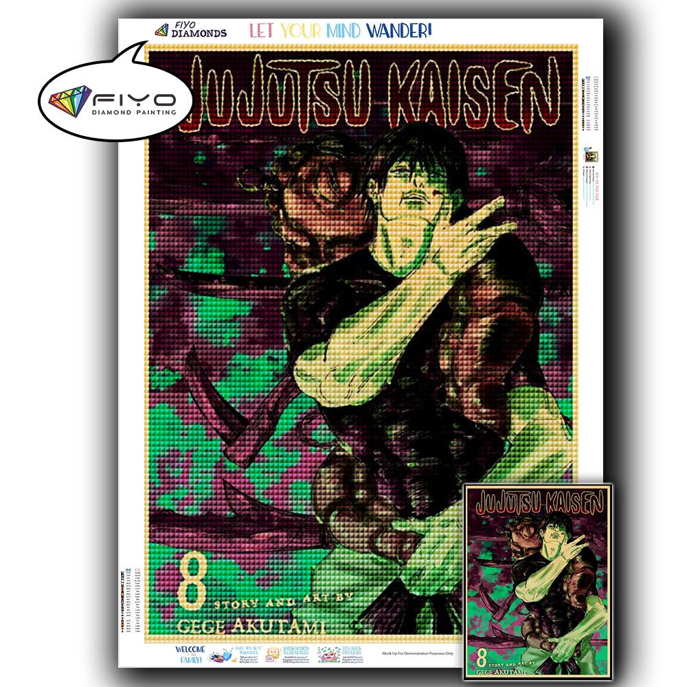 5D DIY Алмазная вышивка Аниме Дзюдзюцу Кайсен Картина Стразы Алмазная живопись Бумага Винтаж Плакат Алмазная мозаика Рукоделие Домашний декор