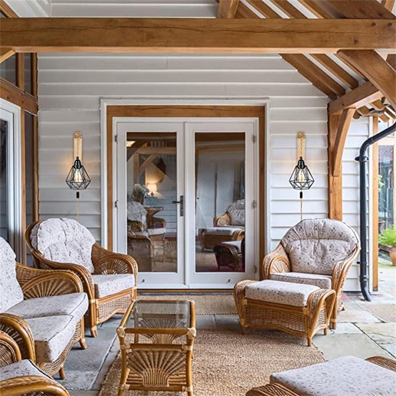 Популярный американский ретро настенный светильник Cross-border Iron Art персонализированный домашний светильник для спальни, гостиной, кабинета, дверные передние лампы Популярный продукт