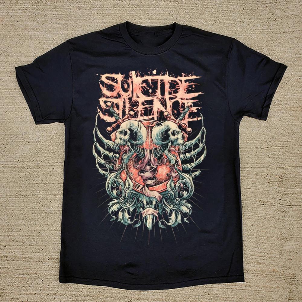 Тренд! Suicide Silence Черная хлопковая футболка Полный размер S-5XL Рождественский подарок H67 Унисекс футболка
