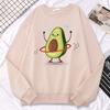 Casual Trend Women Pullovers Avocado Exercise And Rotation Printing Hoodies Soft Sweatshirt Loose Warm Female Clothes